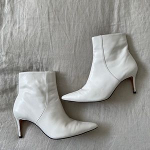 Schutz white leather boots